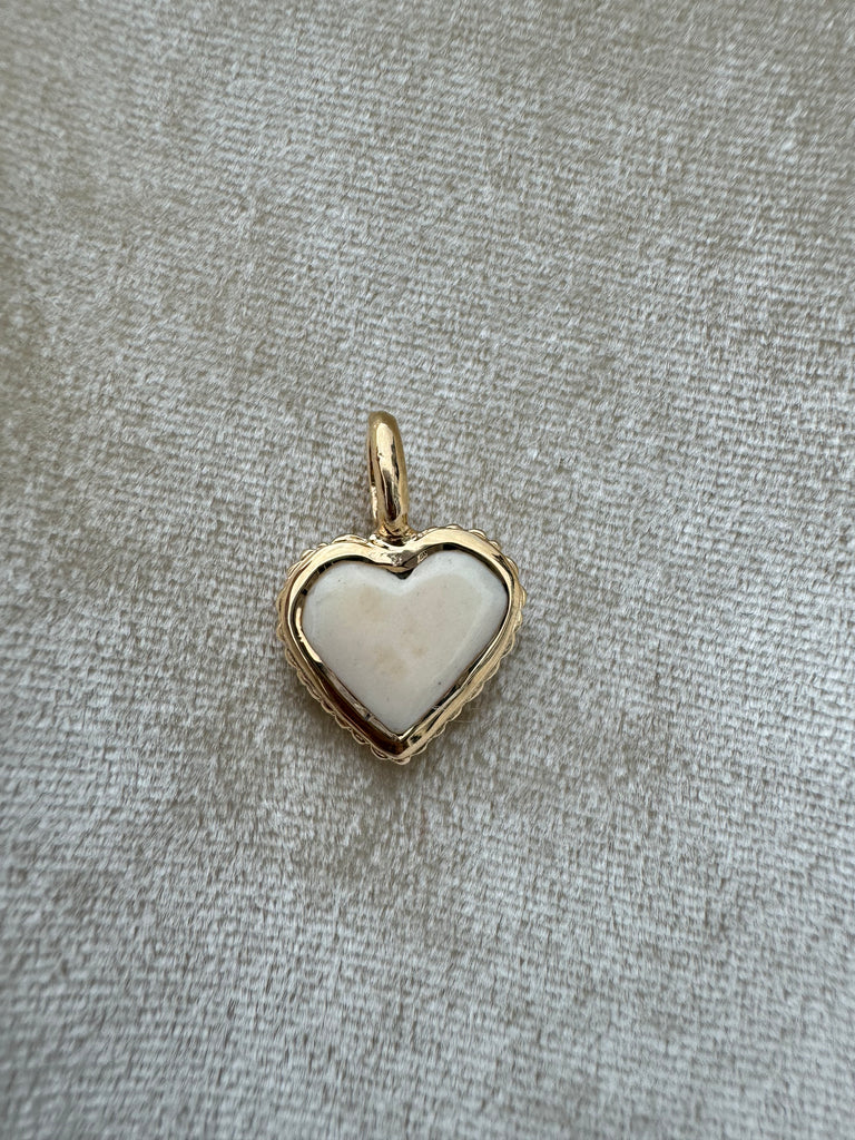 Bone Heart Charm