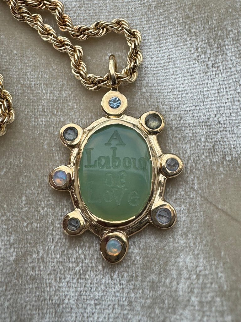 Labour of Love Chalcedony Charm