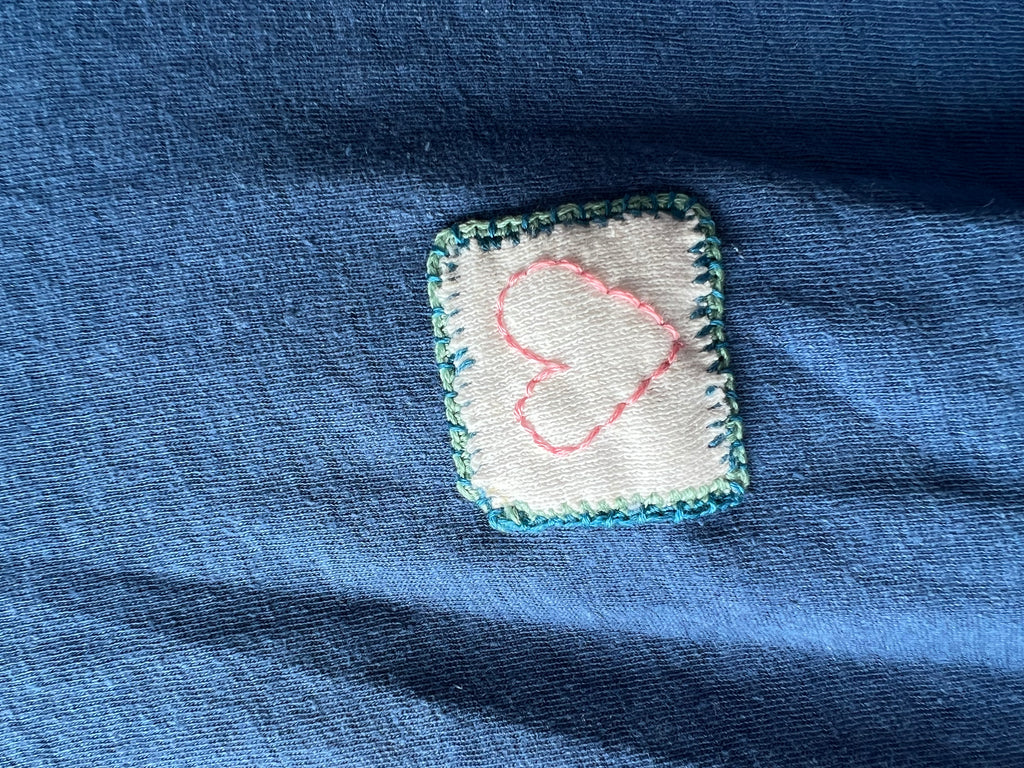 Hand-Embroidered Heart T-Shirt