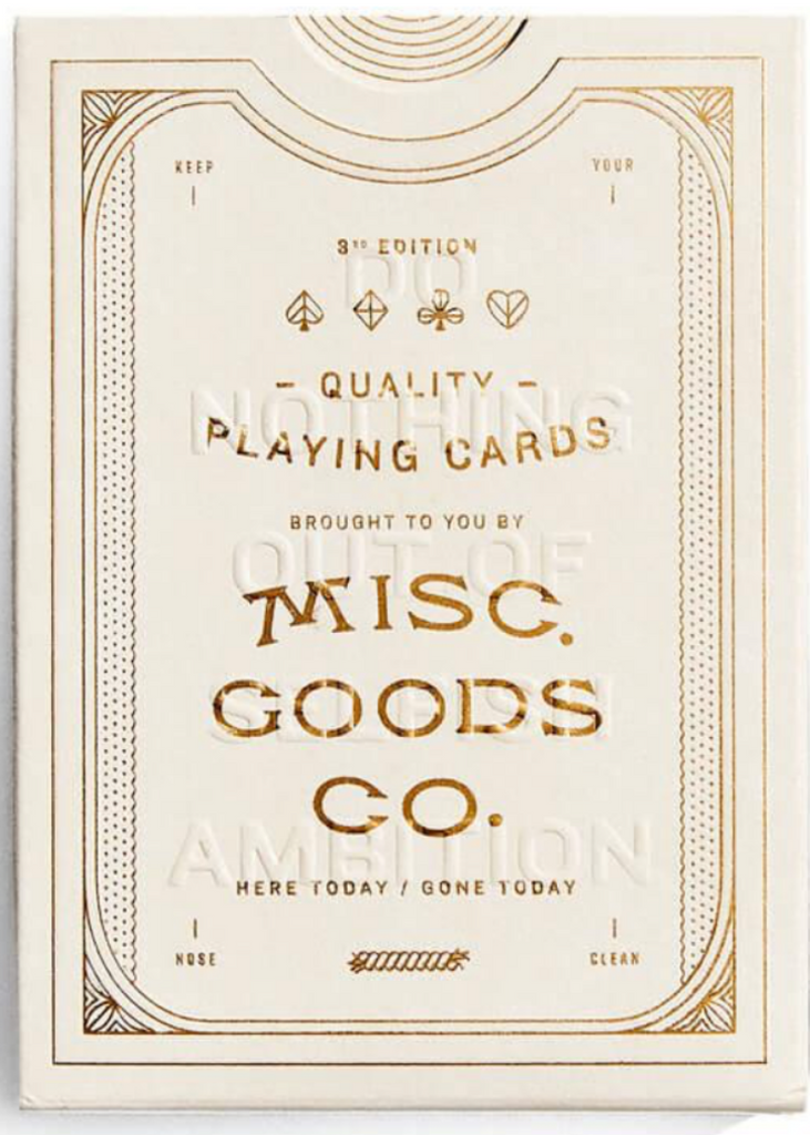 Misc. Goods Co. Playing Cards.