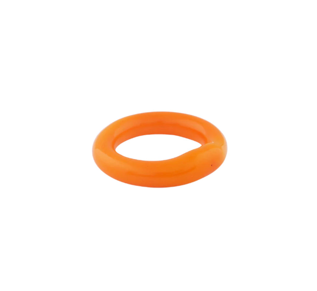 Linea Orange Glass Ring