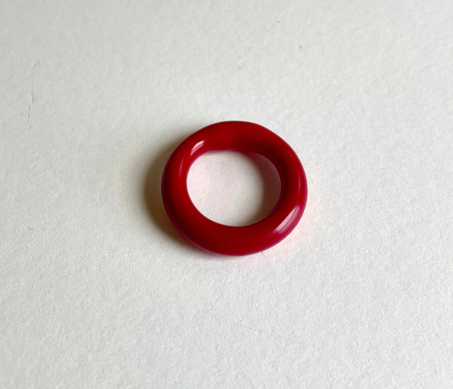 Linea Red Glass Ring